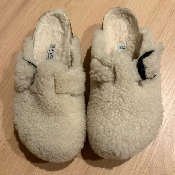 Birkenstock Women's Papillio Boston Shearling Clogs Sz 38 Narrow - Picture 2 of 7